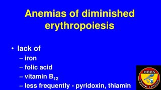 Anemias of Diminished Erythropoiesis [upl. by Bard]