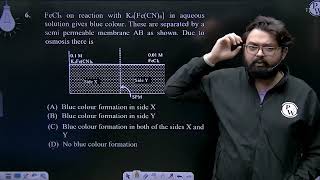 FeCl3 on reaction with K4FeCN6 in aqueous solution gives blue colour These are separated by [upl. by Rockefeller]