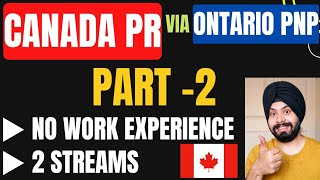 Part 2 Canada PR through Ontario PNP  MASTERS PHD Stream  No Work Experience required [upl. by Griffy]