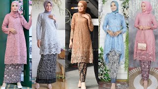 Model Kebaya Tunik Brokat Modern [upl. by Rossuck902]