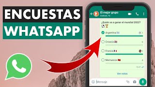 CÓMO CREAR ENCUESTAS EN WHATSAPP  NUEVA FUNCIÓN PARA ANDROID Y IPHONE 📊 [upl. by Baerl]