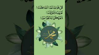 SURAH ikhlas tilawat 🤲 quran zehnishukunworshipinallah [upl. by Graaf]