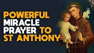 Most Effective and Unfailing Prayer to St Anthony for a Miracle  Pray for Miracle and Healing Today [upl. by Leatrice669]