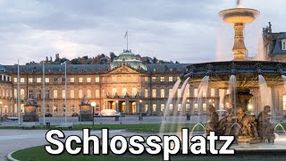 Schlossplatz Stuttgart Walking Tour 4K [upl. by Preiser]