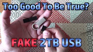 Testing A FAKE 2TB USB Flash Memory Stick SCAM from Wishcom [upl. by Intruoc477]