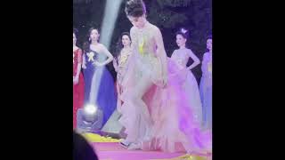 Beauty Queen TRIPS and breaks her platform shoes during a Thai Beauty Pageant [upl. by Lawford]