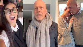 Bruce Willis Celebrates 68th Birthday With Family [upl. by Alcine]