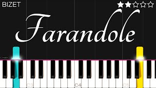 Bizet  L’Arlésienne Suite No 2 Farandole  EASY Piano Tutorial [upl. by Earley454]