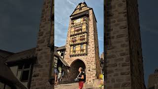 Riquewihr amazing clock tower Medieval town [upl. by Kcajyllib]