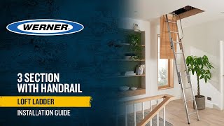 How to install a Werner 3 Section Aluminium Loft Ladder [upl. by Akitahs]