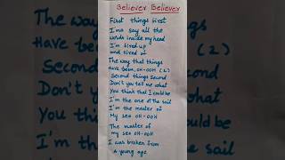 Believer song with lyrics viral yt shorts [upl. by Ahsinnor]