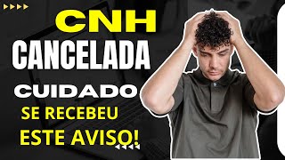 ⚠️CNH CANCELADA por falta de renovação CUIDADO SE VOCÊ RECEBEU ESSE AVISO [upl. by Sukhum460]