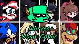 Nerves but Different Characters Sing It FNF Nerves but Everyone Sings It  UTAU Cover [upl. by Ettevi]