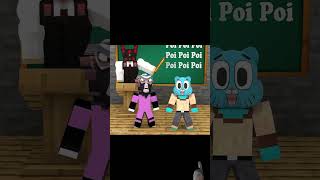 Who sings better Lucy Simian or Gumball Poi poi poi poi poi minecraft challenge animation [upl. by Larner]