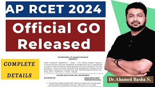 AP RCET 2024  Official GO Released rcet aprcet aprcet2024 [upl. by Nauq317]