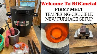 FIRST Melt  Copper amp Aluminum  Devil Forge Furnace Unboxing  Tempering Crucible  ASMR Metal Melt [upl. by Tore]