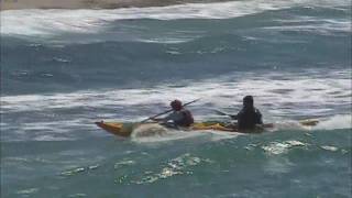 double sea kayak surfing [upl. by Enylhsa]