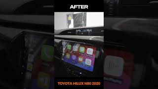 Toyota Hilux N80 2020 Before amp After Car Stereo Upgrade 🚘 Wireless Apple Carplay amp Android Auto [upl. by Teraj381]