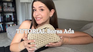 Tutorial Borsa Ada clutch bag uncinetto  Macrè Bag tutorial per principianti [upl. by Ahseid]