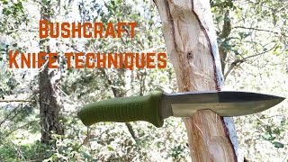 Tecniche di utilizzo del coltello bushcraft da sopravvivenza [upl. by Egan]