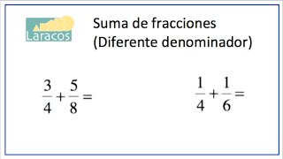 Suma de Fracciones con Diferente Denominador [upl. by Joanna]