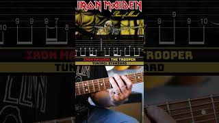 The Trooper Iron Maiden Guitar Riff with Tab [upl. by Mcgray]