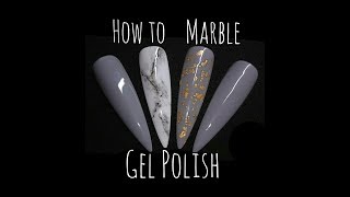 How to marble with gel Polish [upl. by Terryl]