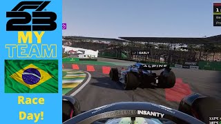 F1 23 My Team S2EP71  Brazil  Race Day [upl. by Adnuhser598]