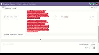 Invoice Line Description Ellipsis Odoo [upl. by Calendra]