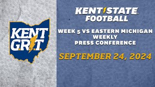 Kent State Football Week 5 vs Eastern Michigan Weekly Press Conference 92424 [upl. by Adelle]