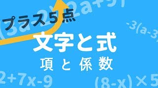 文字と式（項と係数）【プラス５点】みてるだけでなんとなくわかる [upl. by Aigneis]