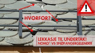 UNNVIK SKADER PÅ TAKSKIFER OG TAKSTEIN SOM FØLGE AV SNØ OG IS  NOMO® vs snøfangergelender [upl. by Eener781]