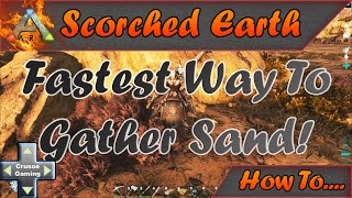 Ark Scorched Earth  Fastest Sand GatheringDoedicurus Method Ark Survival Evolved PC Tutorial [upl. by Elvina951]