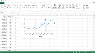 How to Add Recessionary Bars to a Line Chart Excel 2013 [upl. by Carmina]