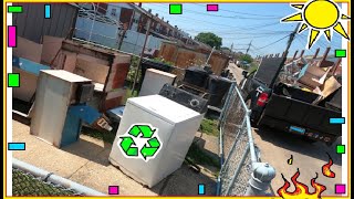 SUMMER SCRAPPING in the HEAT Scrap Metal Hunt Recycling Apartment Appliances Baltimore MD [upl. by Buerger]