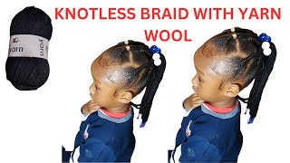 How to Craft Knotless Braids Using Yarn Wool 🧶  Yarn Braid Tutorial for a Unique Twist Jumbo [upl. by Imac]