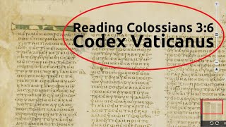 Codex Vaticanus on Vatican Library website Colossians 36 [upl. by Siugram]