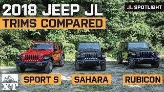 2018 Jeep Wrangler JL Trims Explained  Differences Between Sport Sahara and Rubicon [upl. by Llennaj]