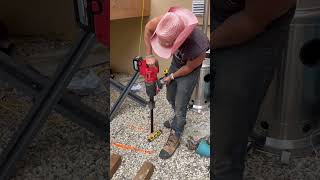 Carpenter Johnny installing Pylex piles for deck carpenterjohnny decks winnipegdeckbuilder [upl. by Ayerhs]