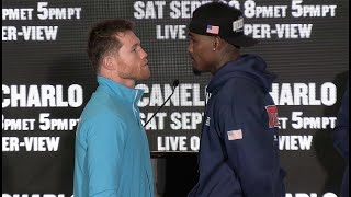 Canelo vs Charlo FACEOFFS [upl. by Aynwat]