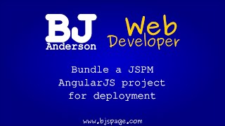 Bundle an AngularJS project using JSPM [upl. by Viridissa921]