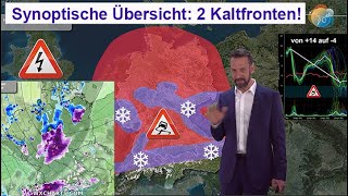 Sypoptische Übersicht 2 Kaltfronten Kommende Woche Polarluft mit Frostgefahr amp teils Schnee [upl. by Ilan]