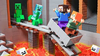 100 Days Hardcore Minecraft Survival Epic Lego Journey  Brickmine Animation [upl. by Regni]