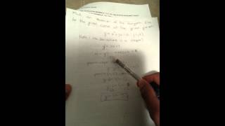 How to find an equation of the tangent line of yx23x2 at 12 [upl. by Dimitri56]