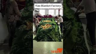 Yiao Home Textiles Raschel blanket sewing processhometextiles blanket factory raschelblanket [upl. by Tamaru]