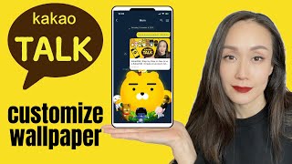 KakaoTalk StepbyStep instructions on how to customize wallpapers amp change background themes [upl. by Shalna]