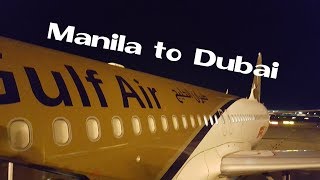 Gulf Air  Manila to Bahrain GF 0155 Bahrain to Dubai 0500 [upl. by Amie]