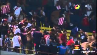 VIOLENCIA PSEUDOAFICIONADOS DE CHIVAS GOLPEAN A POLICÍAS  Atlas 11 Chivas J12 Clausura 2014 [upl. by Niple]