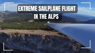 Extreme Sailplane Flight in the Alps Soaring Above the Majestic Peaks  Low Level [upl. by Aysab278]