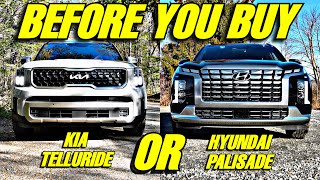 Which One Would I Pick Kia Telluride Or Hyundai Palisade Its Close But One Is A Winner [upl. by Yrtnahc]